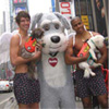 'Cupid' Models in Times Square Kick Off I Love NYC Pets Month